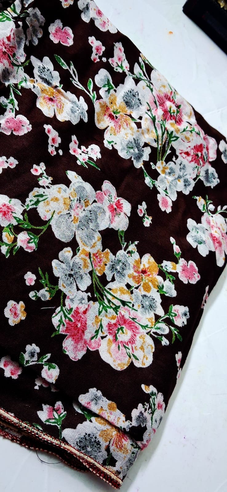 Girls Floral Namaz Dupatta | Soft Islamic Prayer Head Scarf